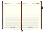 Executive A5 Diary Notebook With Pen Holder A5 Note Book Single Rule 200 Pages Brown Image 3