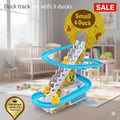 Automatic Stair Climbing Ducklings Cartoon Race Track Set Little Lovely Duck Slide Toy Escalator Image 1
