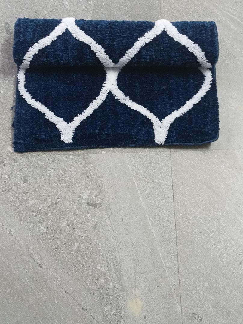 Microfiber Anti-Slip Doormat for Home & Bathroom Entrance Blue Rectangular Mat (2x5 Feet) Image 4