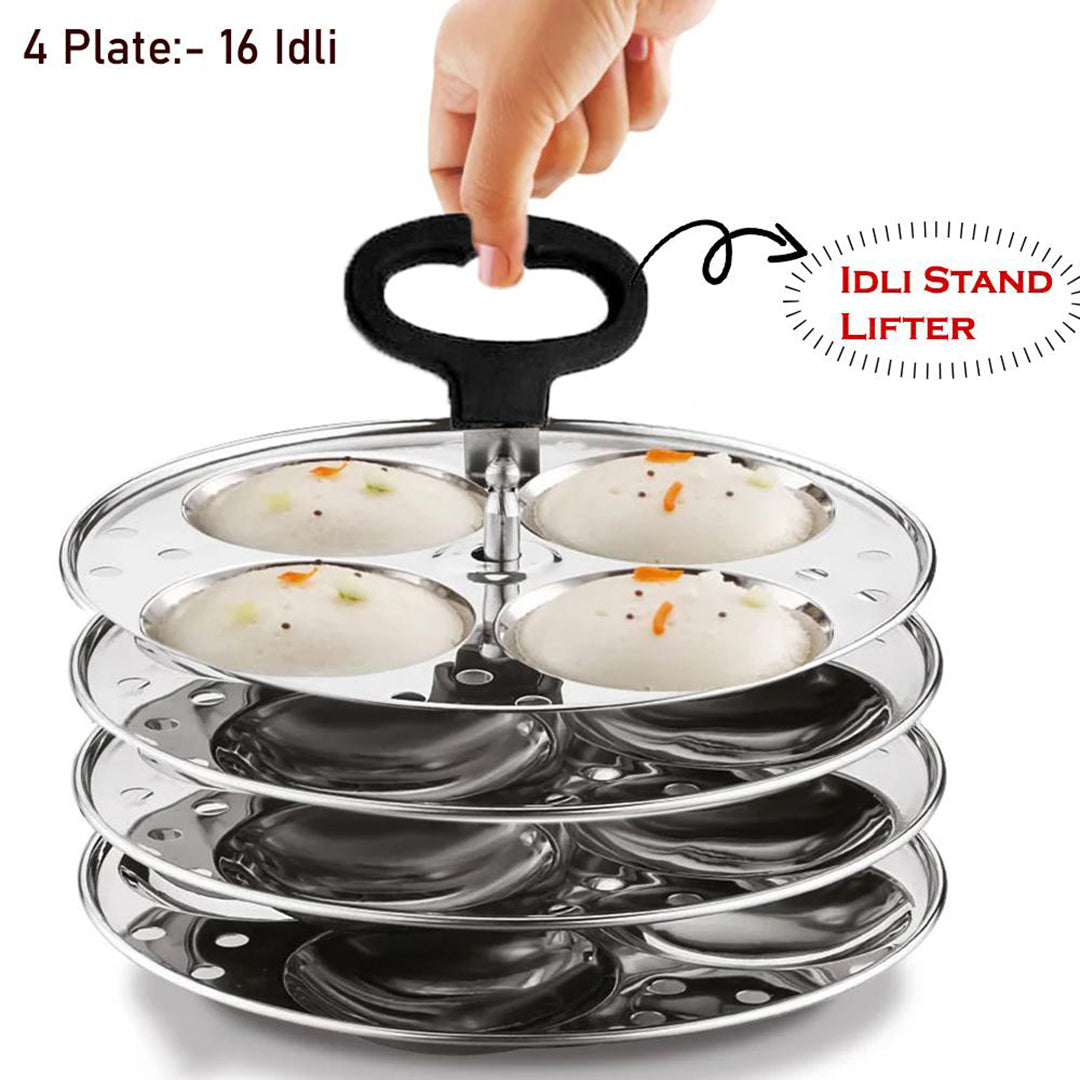 Missippi Stainless Steel Idli Maker Stand With Idli Lifter 16 Idli Stand Image 1