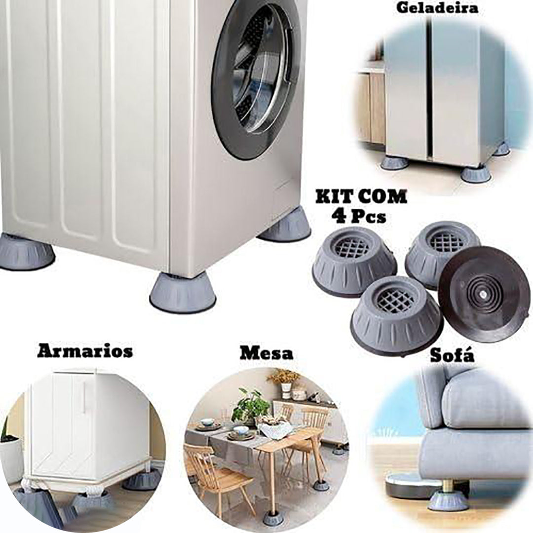 Washer Dryer Anti Vibration Pads With Suction Cup Feet Fridge Washing Machine Leveling Feet Anti Walk Pads Shock Absorber Furniture Lifting Baseset Of 4 Pcs Image 3
