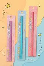 Pastel 20Cm Transparent Ruler Set Pack Of 3 Pink Purple Blue Image 4
