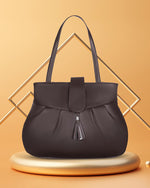 Handbag For Women And Girls Stylish grey PU Leather Bag Image 1