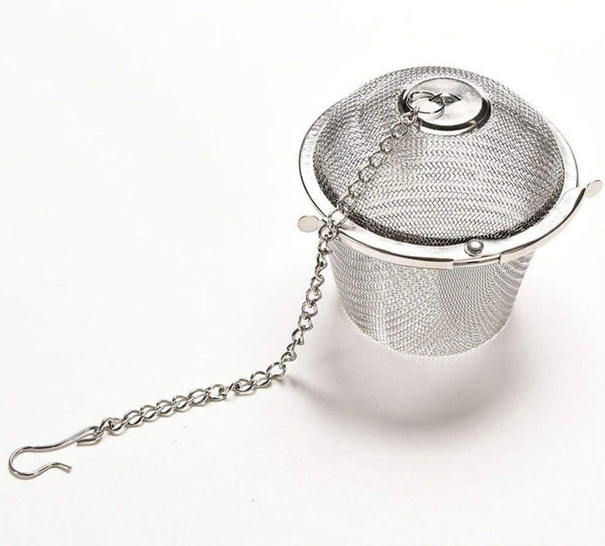 Stainless Steel Mesh Tea Infuser For Loose Leaf Tea With Chain Hook Saucerfine Mesh Tea Strainers Classic Tea Infuser For Brew Tea Image 3