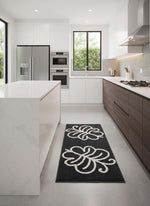 Microfiber Anti-Slip Doormat for Home & Bathroom Entrance Black Rectangular Mat (90x60 cm) Image 1