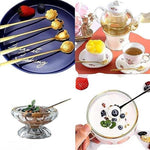 Spoon Setcoffee Spoondessert Spoonscutlery Kitchen Tablewarestainless Steel Gold Different Shape Coffee Spoons Set Image 2