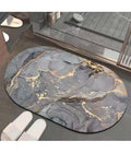 Rubber Anti-Slip Doormat for Home & Bathroom Entrance Multicolor oval Mat (40x60 cm) Image 1