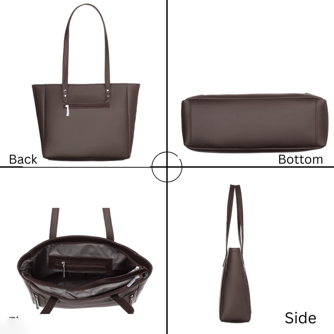 Handbag For Women And Girls Stylish grey PU Leather Bag Image 2