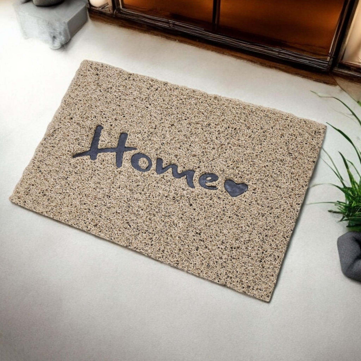 PVC Anti-Slip Doormat for Home & Bathroom Entrance Beige Rectangular Mat (40x60 cm) Image 4