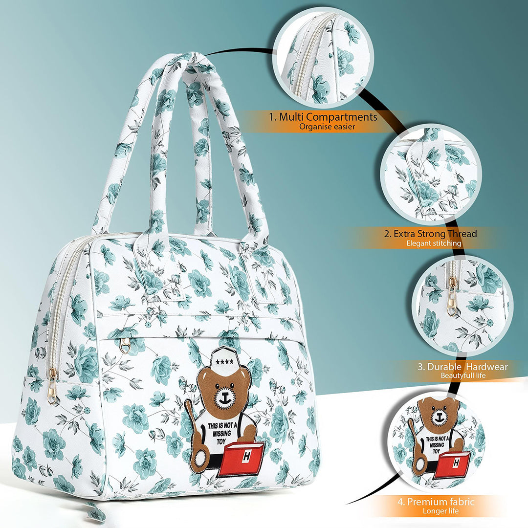 Handbag For Women And Girls Stylish White PU Leather Bag Image 1