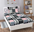 Microfiber (60x90 Inch) Single Size Bedsheet With 1 Pillow Cover in Multicolor Image 1