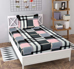 Microfiber (60x90 Inch) Single Size Bedsheet With 1 Pillow Cover in Multicolor Image 1