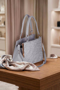 Handbag For Women And Girls Stylish grey PU Leather Bag Image 1