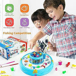 Go Go Fishing Game Toy Set Rotating Boards Pools Premium Version Fishing Set Quiet Play Option For Parents For Toddlers And Kids Image 2
