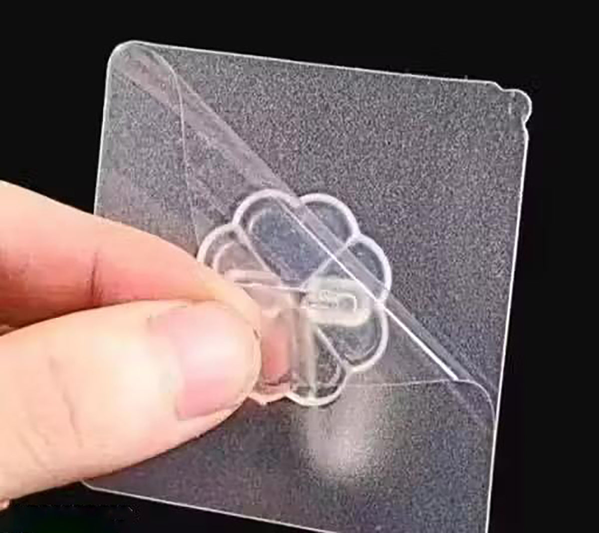 Transparent Flower Shaped Wall Hook With Strong Adhesive Pcs 20 Image 3