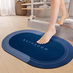 Silicone Anti-Slip Doormat for Home & Bathroom Entrance Mulicolor Oval Mat (40x60 cm) 2 Pcs Image 2