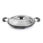 Non Stick 12 Cavity Appam Patra Side Handle With Lid Color May Vary Image 2