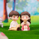 Ktrading Cute Sweety Sitting Lovers Romantic Couple Showpiece Miniature Figurine Romantic Gifts Wedding Decor Cake Decor Showpiece 1 Boy 1 Girl Small Image 1