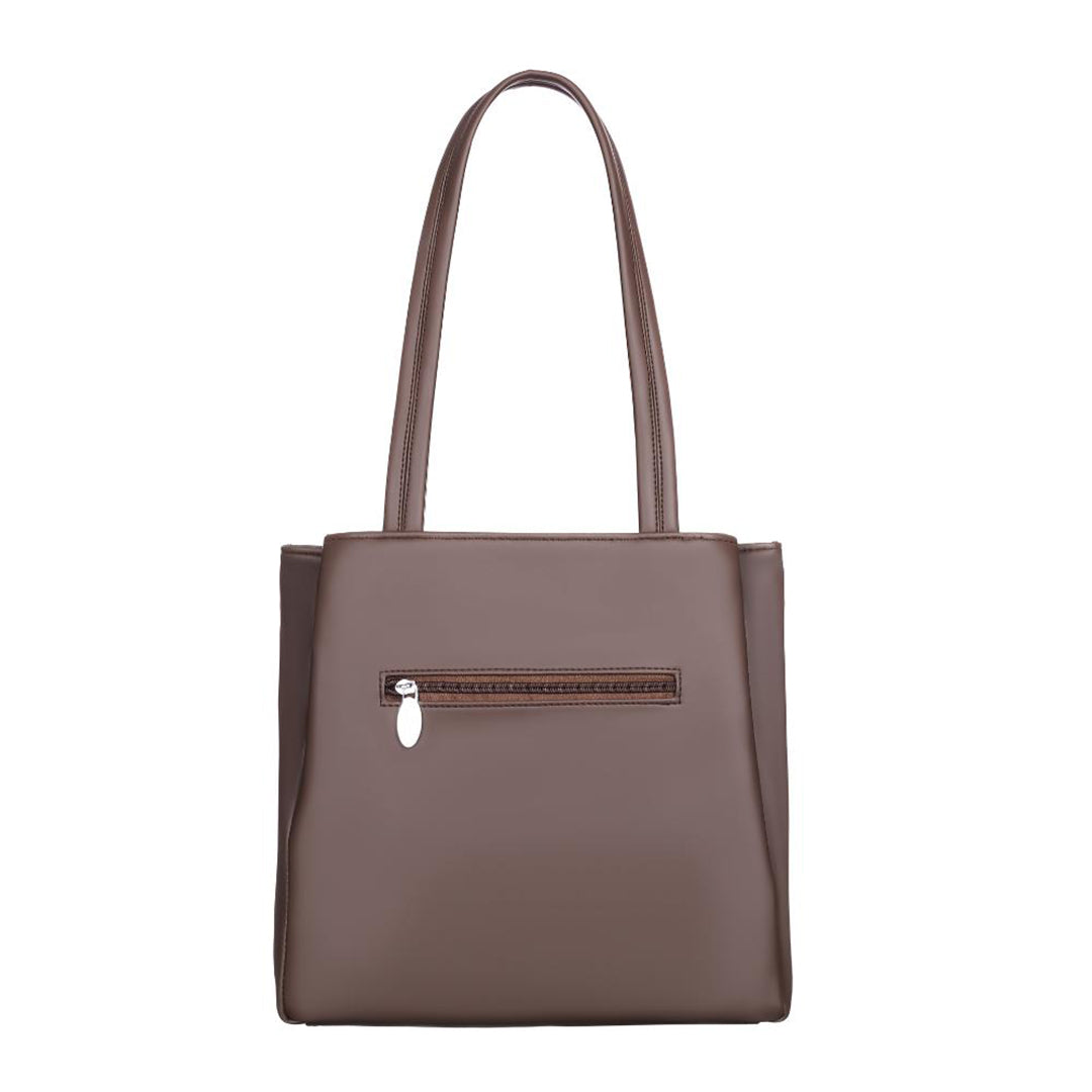 Handbag For Women And Girls Stylish grey Faux Leather/Leatherette Bag Image 2