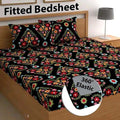 Cotton (78x72 Inch) Double Size Bedsheet With 2 Pillow Cover in Multicolor Image 1