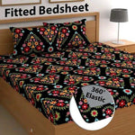 Cotton (78x72 Inch) Double Size Bedsheet With 2 Pillow Cover in Multicolor Image 1