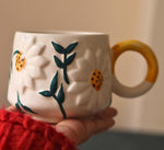 Ceramic Daisy Bloom 3D Mug Handcrafted Ceramic Masterpiece Premium Quality Materials Daisy Print Teacoffee Mug Teacoffee Daisy Cup Microwave Safe Handpainted And Handcrafted Mug Image 3