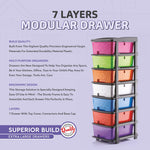 7 XL Plastic Modular Drawer System For Home Office Hospital Parlor School Doctors Home And Kids Multiston Image 3