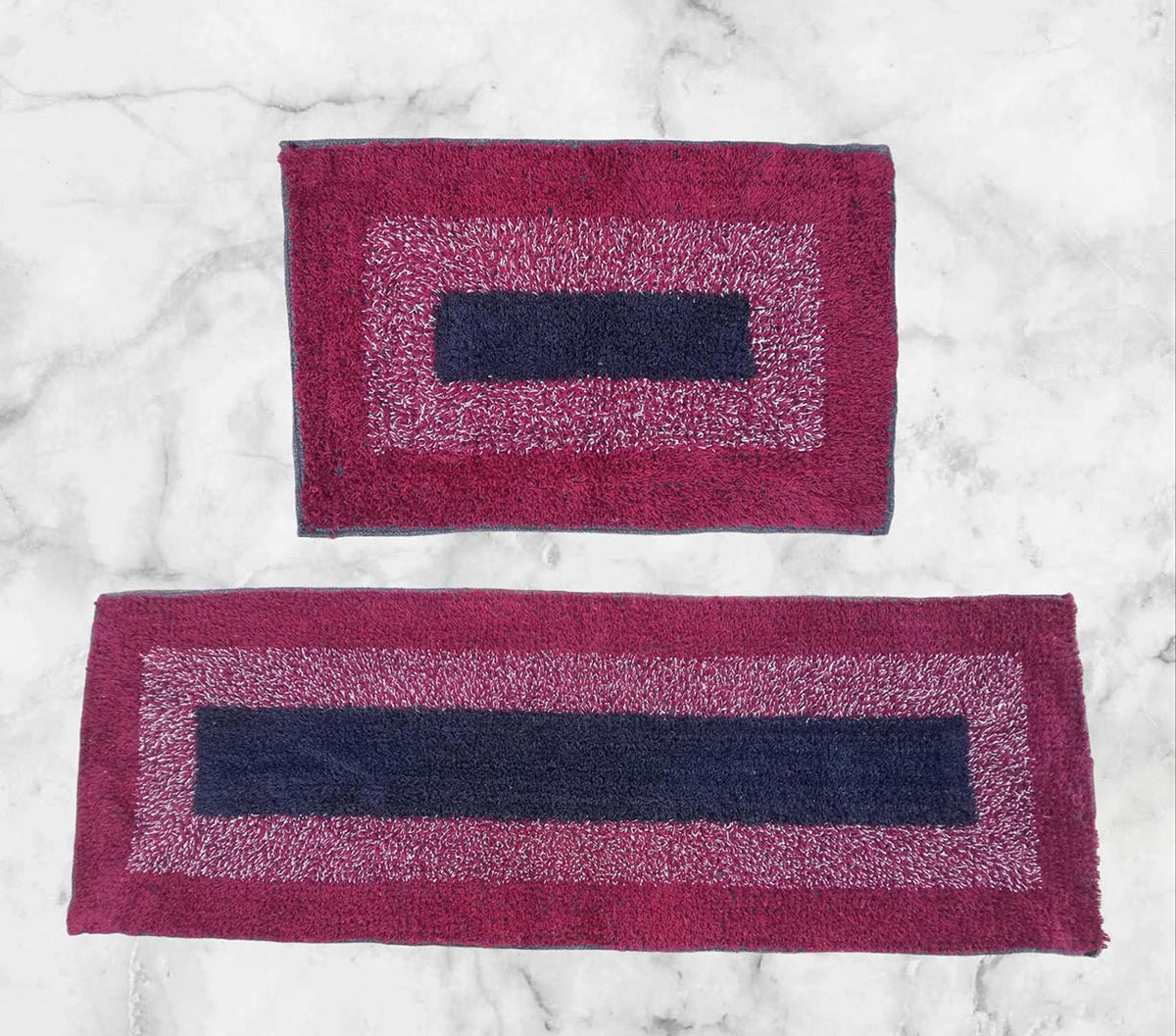 Cotton Anti-Slip Doormat for Home & Bathroom Entrance Multicolor Rectangular Mat (35x50 cm) Image 2