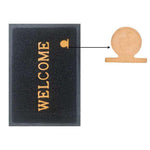 PVC Anti-Slip Doormat for Home & Bathroom Entrance Black Rectangular Mat (40x60 cm) Image 3