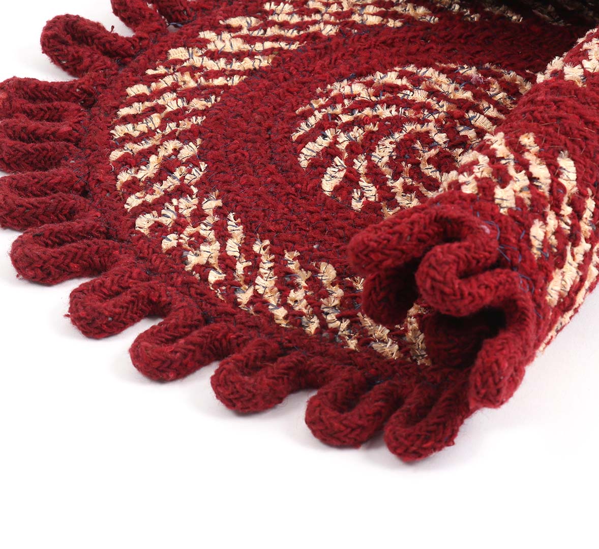 Cotton Anti-Slip Doormat for Home & Bathroom Entrance Multicolor oval Mat (12x22 Inch) Image 4