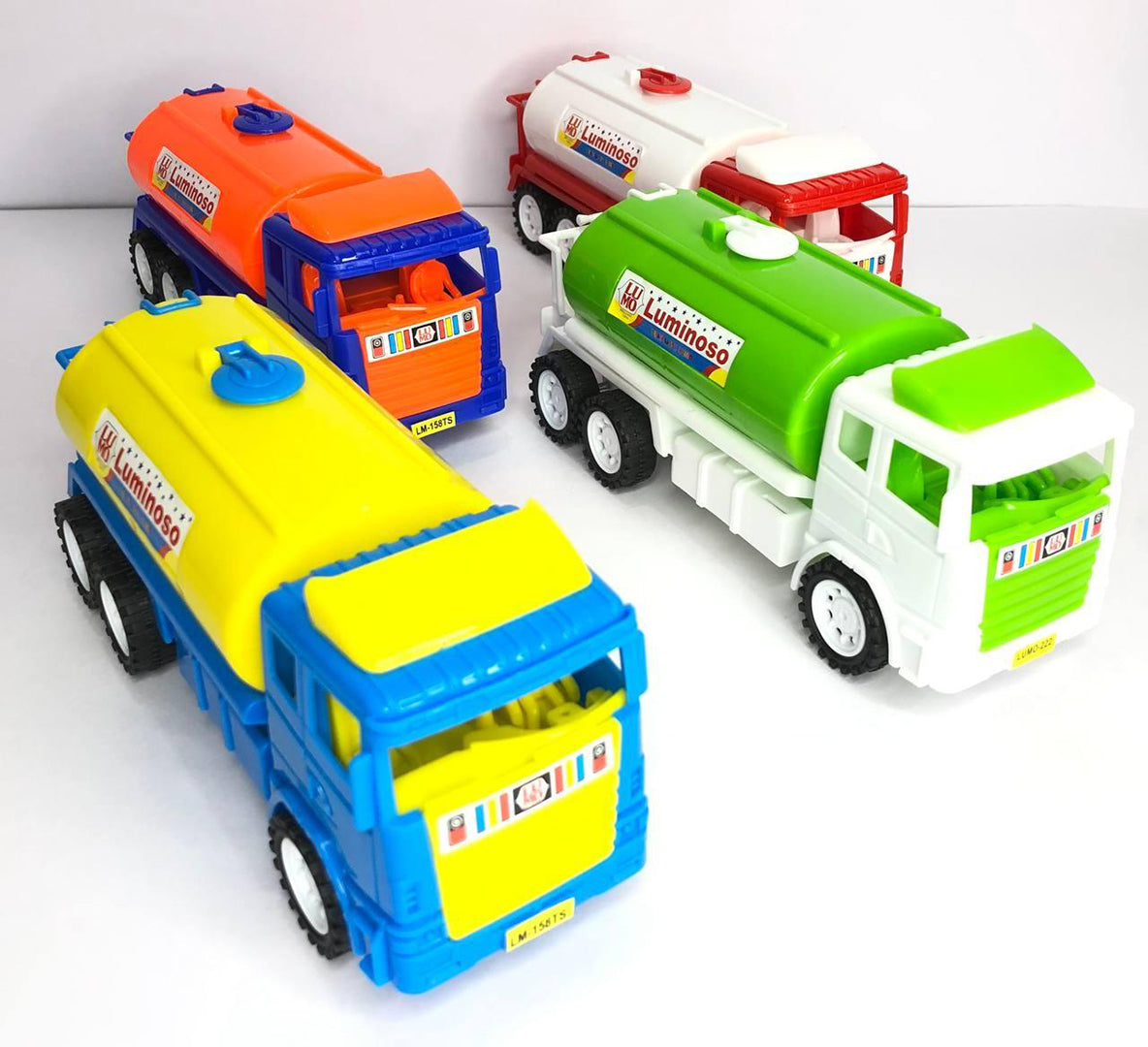 Small Size Oil Tanker Friction Powered Dumper Toy For Kids Mulicolor Image 2