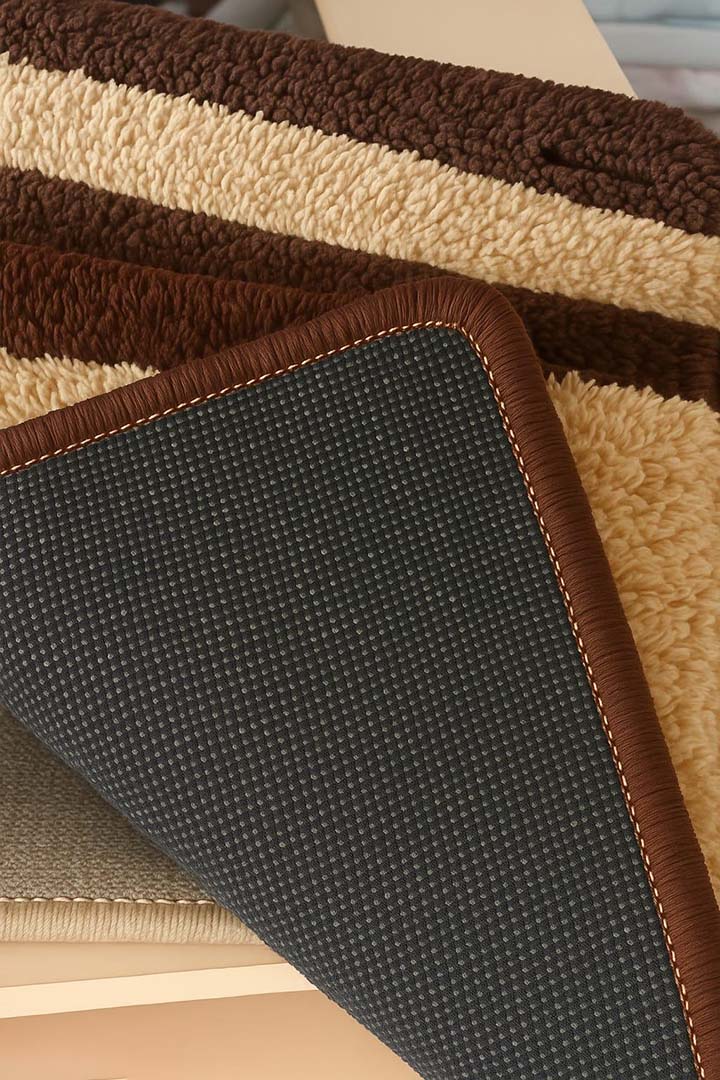 Polyester Anti-Slip Doormat for Home & Bathroom Entrance Multicolor Rectangular Mat (40x60 cm) Image 3