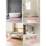 Microfiber Anti-Slip Doormat for Home & Bathroom Entrance Pink Rectangular Mat (40x60 cm) Image 4
