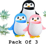 Pack Of 3 Kids New Penguin Design Toothbrush Holder Unique Wall Mounted Self Adhesive Storage Wall Mount Toothbrush Holder Wall Mount Remote And Mobile Stand Image 1
