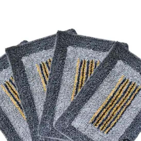 Cotton Anti-Slip Doormat for Home & Bathroom Entrance Multicolor Rectangular Mat (15x23 Inch) Image 3
