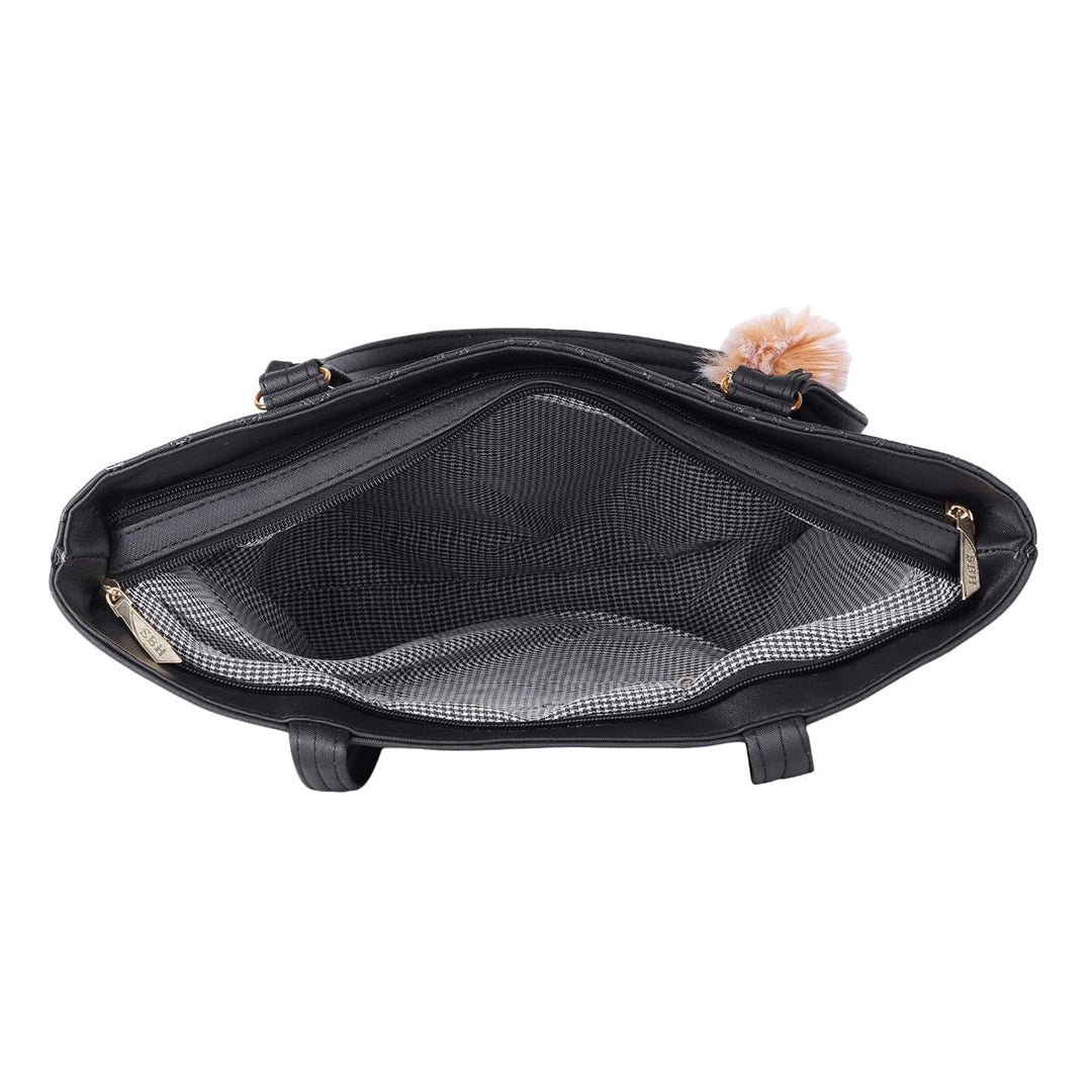 Handbag For Women And Girls Stylish Black PU Leather Bag Image 3