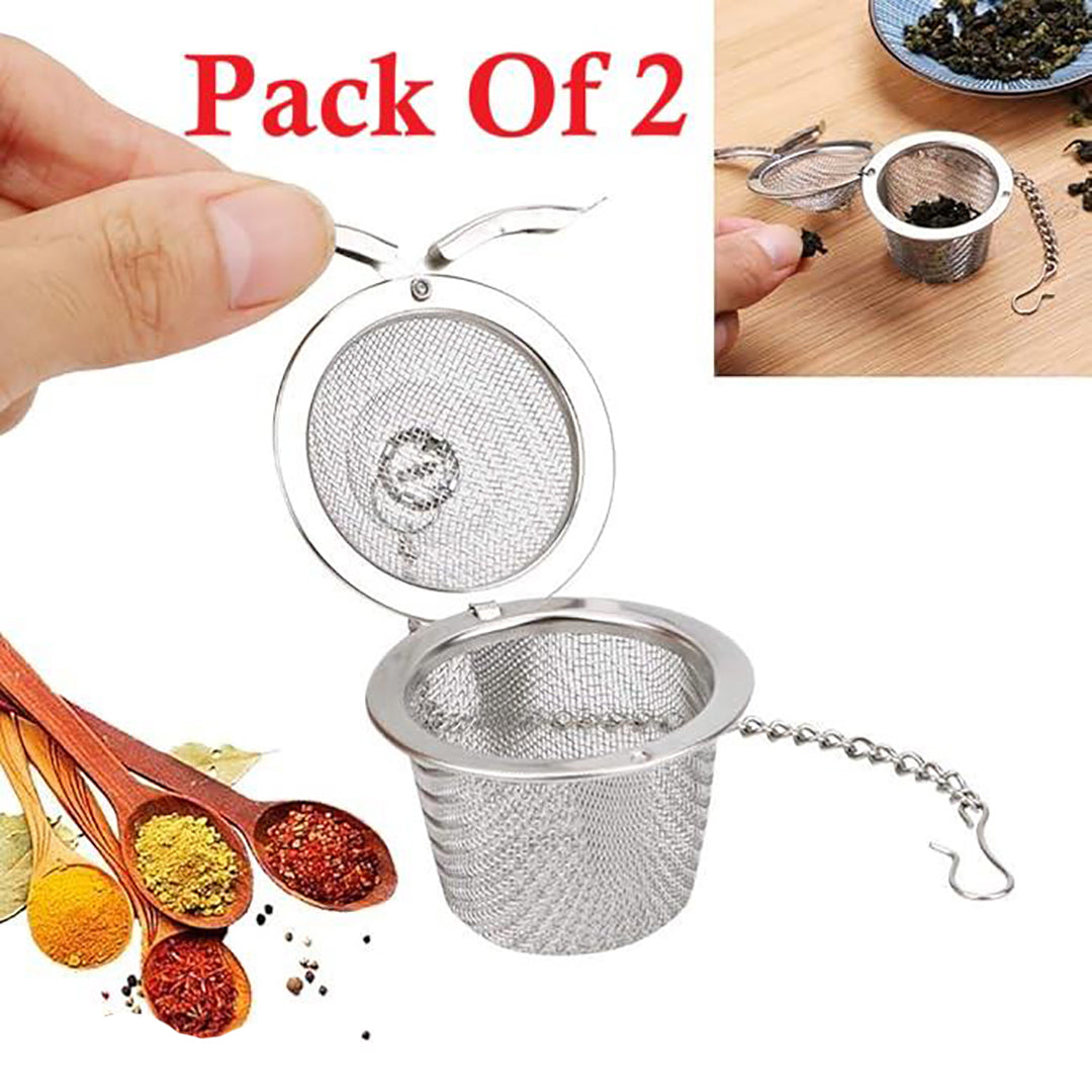 Stainless Steel Tea Filter Infuser 45Cm Basket Shaped Tea Strainer For Green Tea Loose Leaf And Tea Bags With A Chain And A Hook Image 4