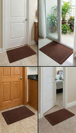 PVC Anti-Slip Doormat for Home & Bathroom Entrance Brown Rectangular Mat (40x60 cm) Image 4
