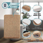 Microfiber Anti-Slip Doormat for Home & Bathroom Entrance Beige Rectangular Mat (40x60 cm) Image 4