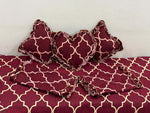Glace Cotton (90x100 Inch) Double Size Bedsheet With 2 Pillow Cover in red Color Image 3