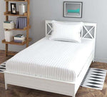 Cotton (60x90 Inch) Single Size Bedsheet With 1 Pillow Cover in White Color Image 1