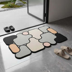 Rubber Anti-Slip Doormat for Home & Bathroom Entrance Multicolor Rectangular Mat (38x58 cm) Image 1