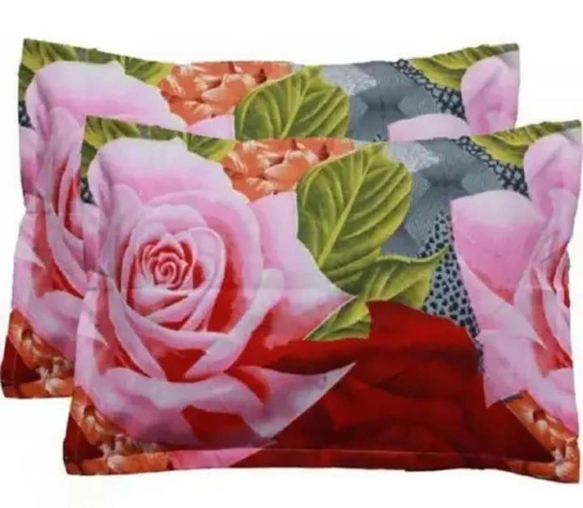 Premium Quality Double Bedsheet With 2 Pillow Cover Image 2