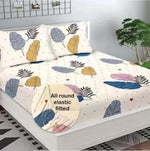 Glace Cotton (78x72 Inch) Double Size Bedsheet With 2 Pillow Cover in Multicolor Image 1