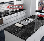 Black Marble Sticker For Kitchen Countertops Waterproof Black Marble Wallpaper Self Adhesive And Removable Marble Paper For Kitchen Bathroom Cabinet Furniture 60x200 Cm Image 4