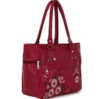 Handbag For Women And Girls Stylish Red PU Leather Bag Image 2