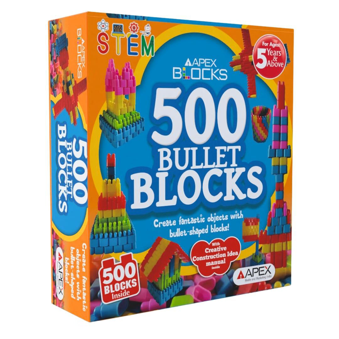 500 Piece Bullet Blocks Creative Building Blocks For Kids Stem Educational Toy Set Multicolor Image 1