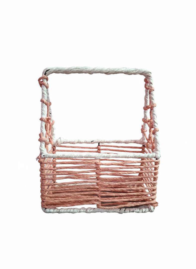Handcrafted Artificial Flower Basket Colorful Table Decor For Home Office Wedding Festive Decoration Image 3