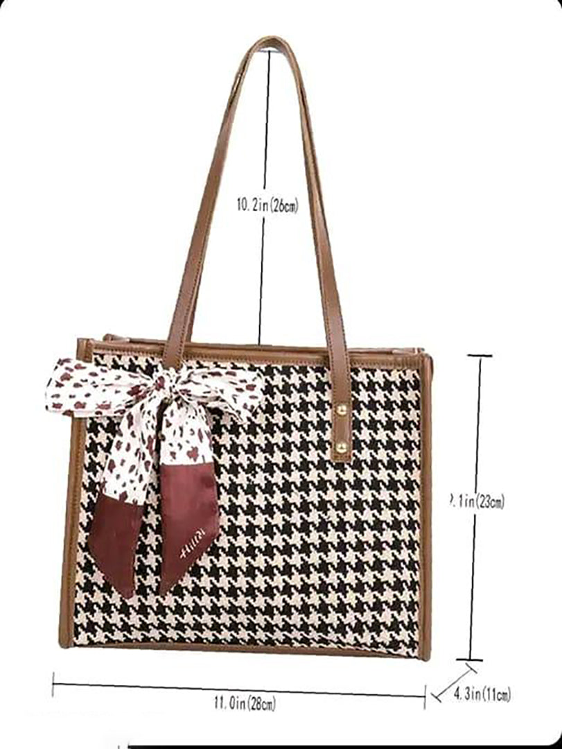 Handbag For Women And Girls Stylish Black & White PU Leather Bag Image 2