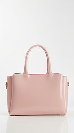 Handbag For Women And Girls Stylish Pink PU Leather Bag Image 2